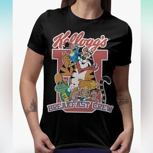 Kellogg's Breakfast Crew University Unisex Black Short Sleeve Tee
